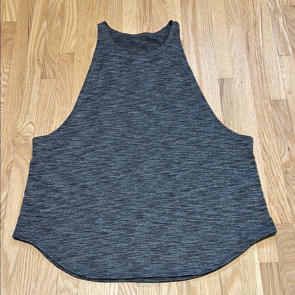 Lululemon Sweat Date Heathered Grey Athletic Tank Top Shirt Running Fitness Gym - Picture 4 of 7